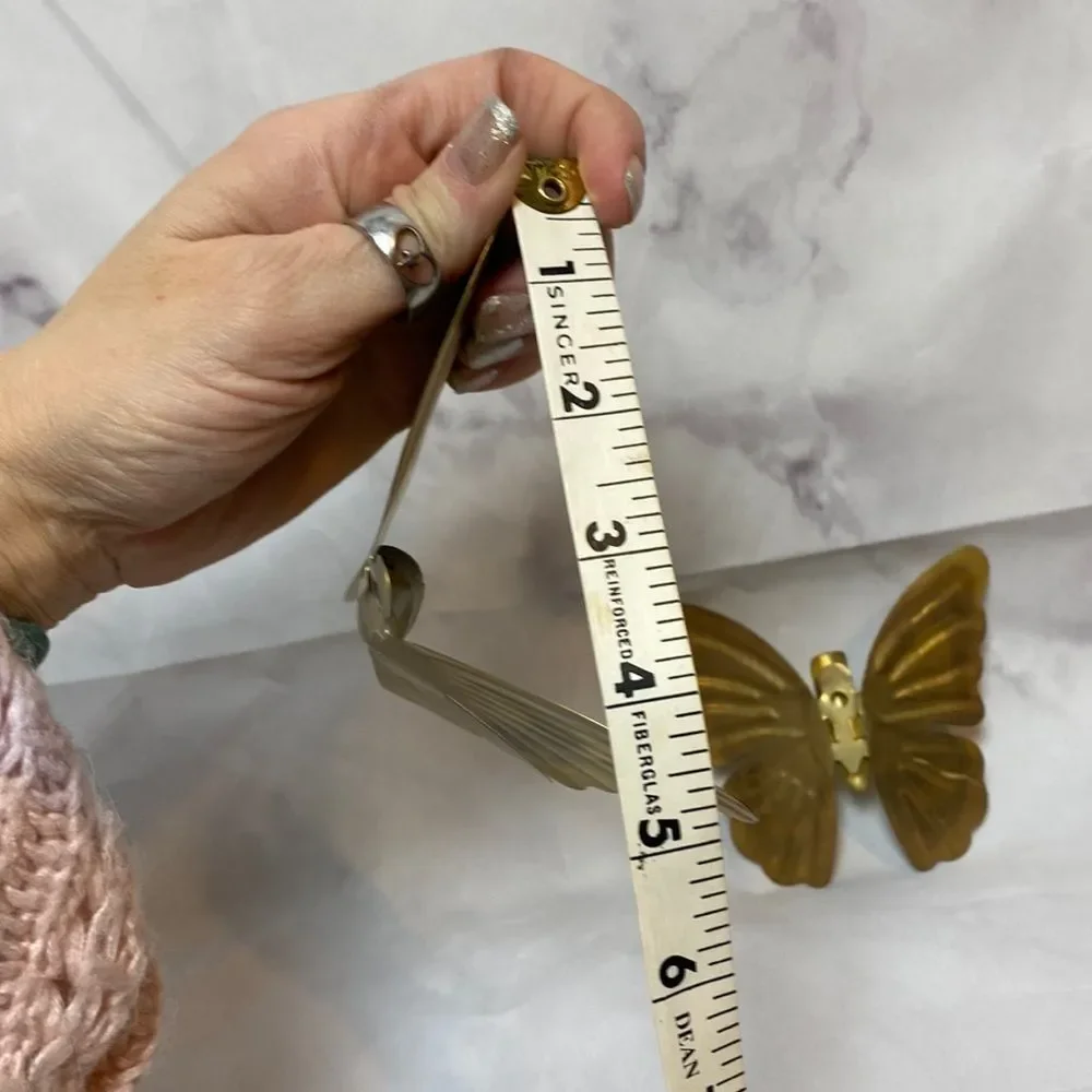 Vintage Home Interiors Brass Butterflies Wall Decor